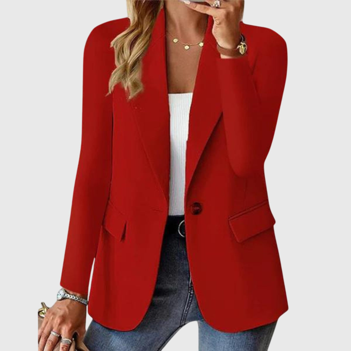 Harper | Women's Structured Formal Blazer in Lightweight Wrinkle-Resistant Fabric