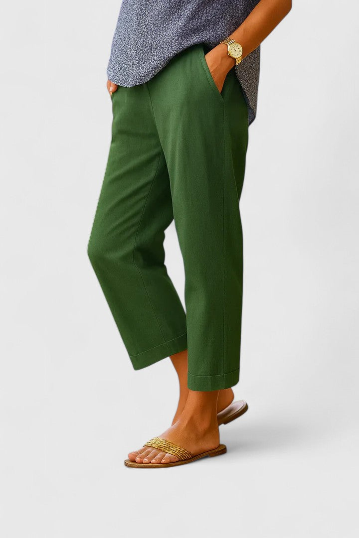 Belle | Women's Comfortable Straight-Leg Pants with Side Pockets